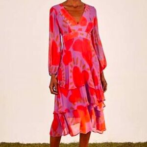 Never worn Farm Rio wild hearts dress